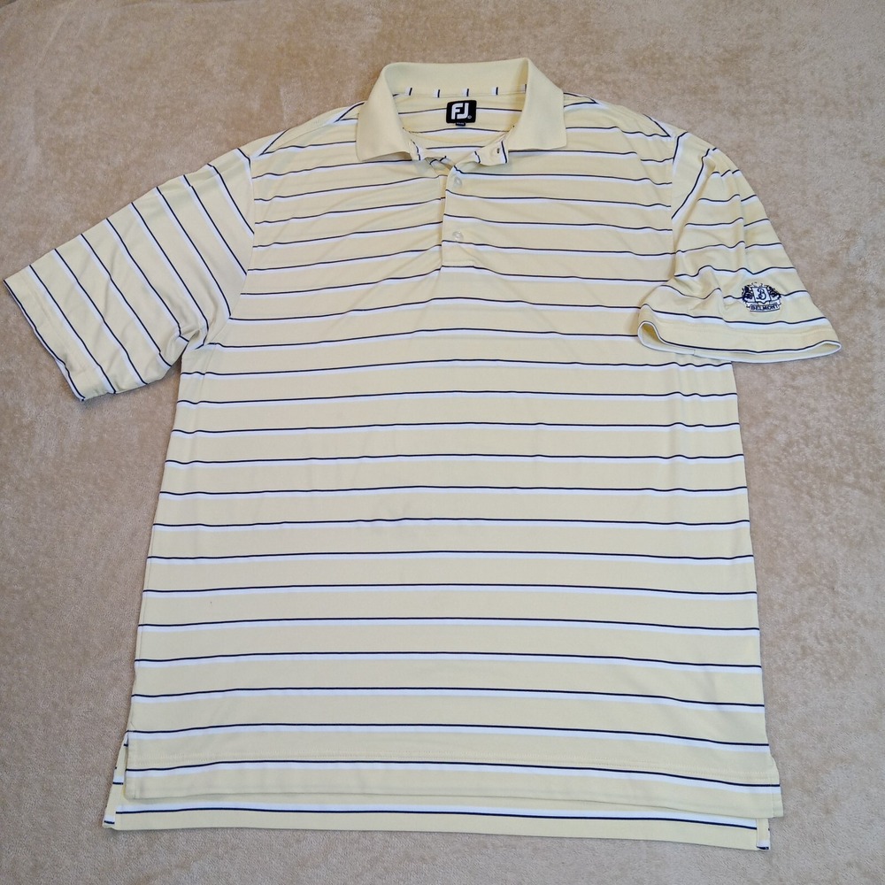 Footjoy Men's Short Sleeve Large Polo Shirt Yellow